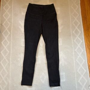 Black Denim High-Waisted Leggings